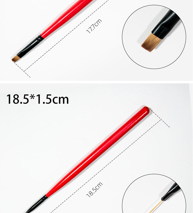 Cepillo de herramientas de u&ntilde;as rojo al por mayor