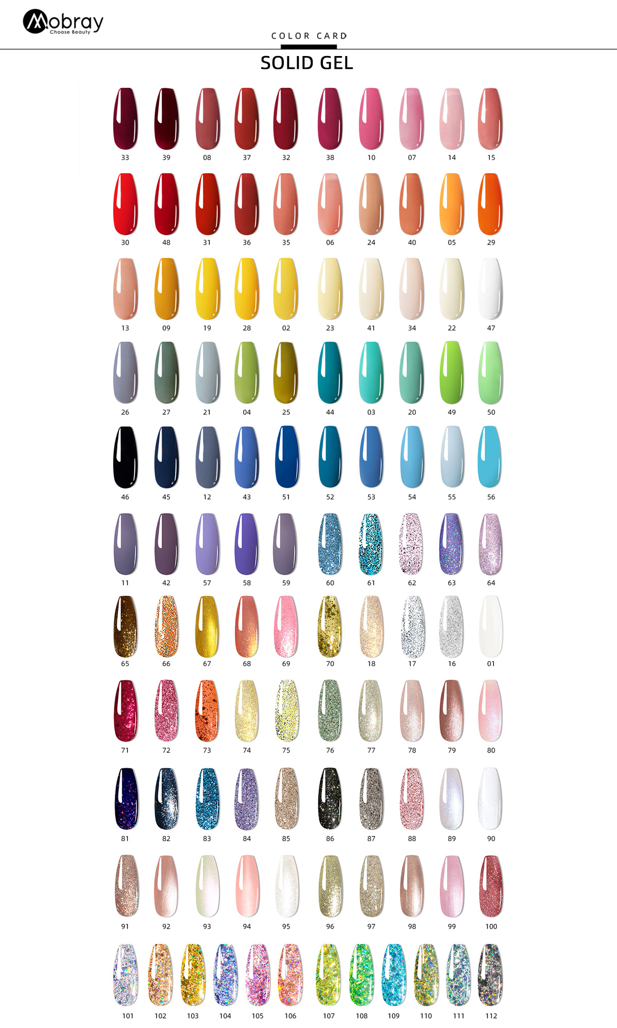 Tarjeta de color de polaco en gel de crema s&oacute;lida