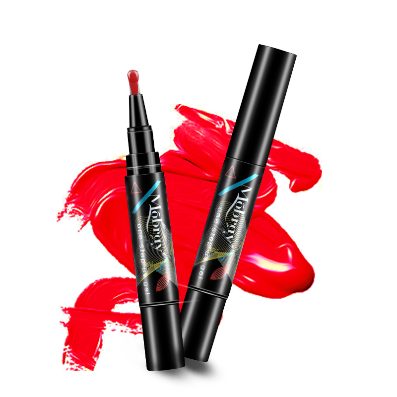 Pluma de esmalte de uñas de gel 3 en 1 de etiqueta privada caliente para belleza de salón de uñas