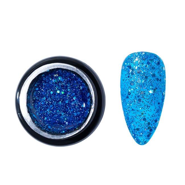 Venta al por mayor de fabricación de uñas Oversea Nail Art Gel Super Shining Glitter Gel