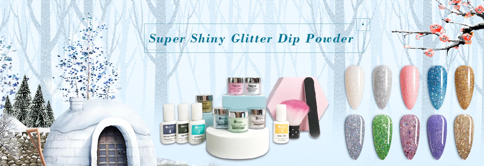 glitter dip powder